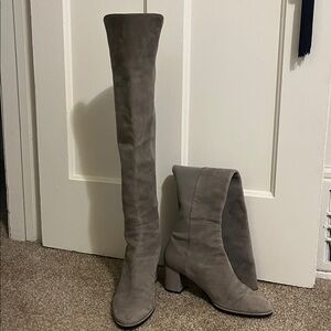 Stuart Weitzman Gray Knee/Riding Boots